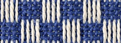 SISAL woven texture in Blue / White